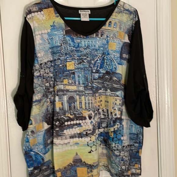 Roma Black Beaded Knit top - Picture 1 of 2